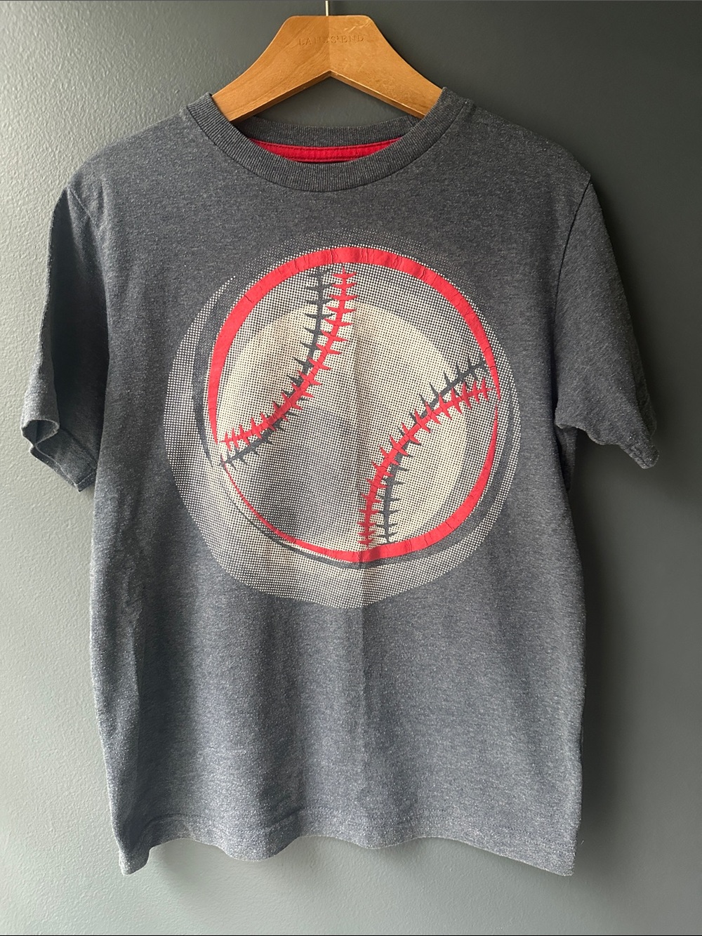 Old Navy boys tee shirt size medium baseball blue red white